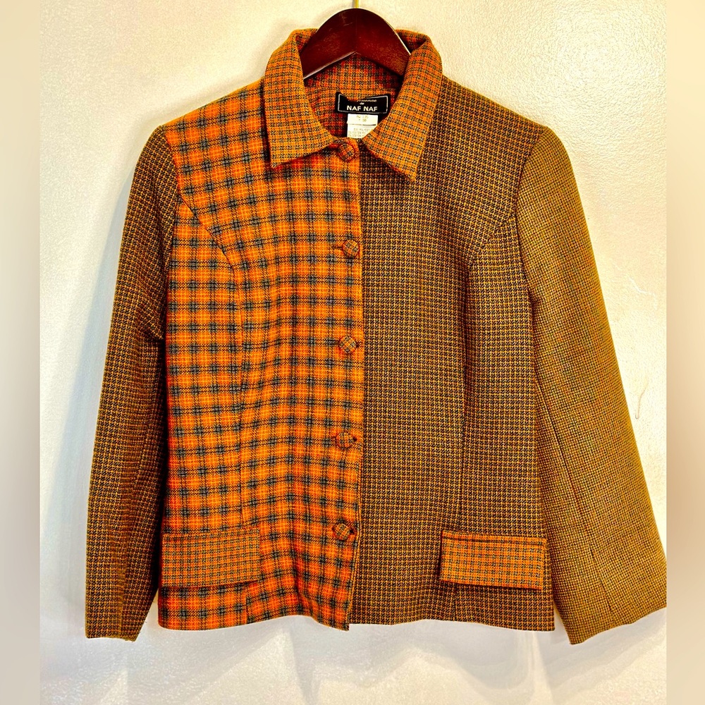 NAF NAF Beautiful Unique Blazer Sz: 38/S.  43% wool, 53%Polyester